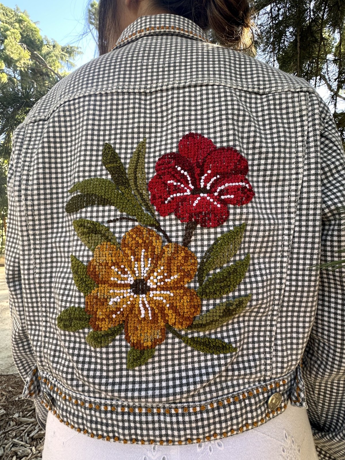 Vichy Embroidery Jacket | Sandra Embroidery Art